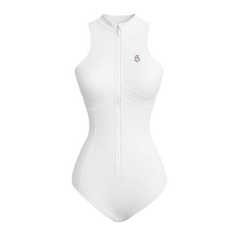 SISTERS Bodysuit cao cổ kéo khoá Athena