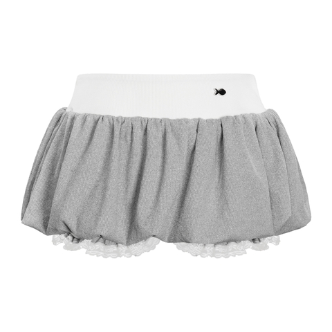 Chân váy bí ngắn phối ren DKMV kèm quần bảo hộ