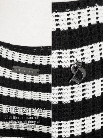 SISTERS Chân váy dài sọc ngang Vivienne