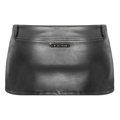 Chân váy da phối khoen kim loại SISTERS dáng ngắn mini skirt