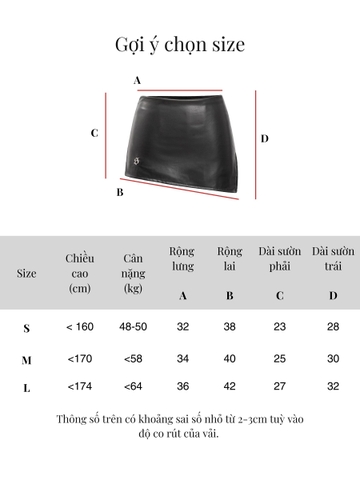 SISTERS Chân váy da Mini Skirt Jasmine