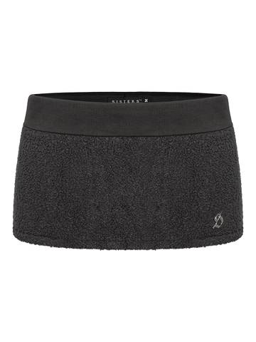 SISTERS Chân váy phối lông cừu Sugarplum - Đen