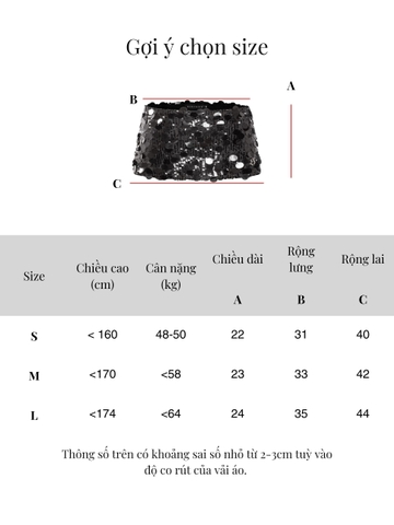 SISTERS Chân váy kim sa Jacqueline