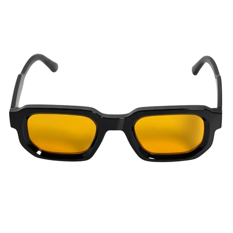 Mắt Kính Râm CONLEY Gọng Vuông Chống Tia UV Acetate Cao Cấp Màu Đen Tròng Vàng| CO-0028-DV