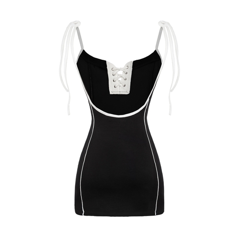 SISTERS Váy đầm body hai dây cột nơ Olga