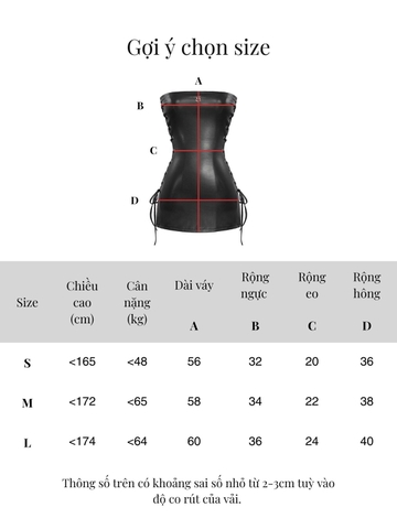 SISTERS Váy đầm body da đan dây hông Rishima