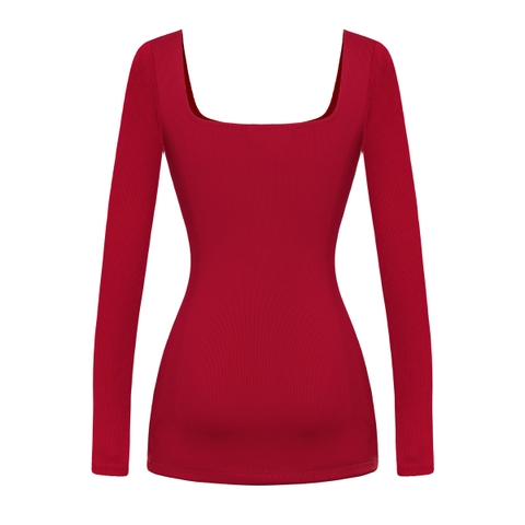 SISTERS Đầm body tay dài cổ vuông Giada