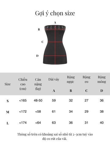 SISTERS Váy đầm body cúp ngực Sabrina - Đen