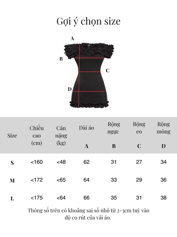 SISTERS Váy đầm body nhún vai Charmy