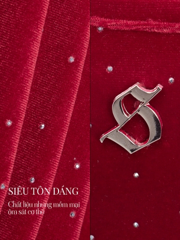 SISTERS Swimsuit hai dây nhung kim sa Bridgette