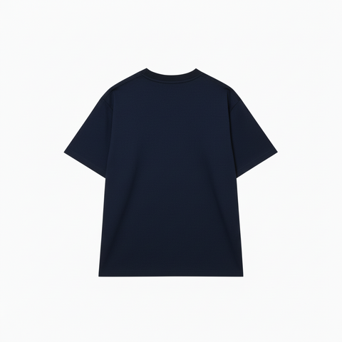 Áo thun trơn HAMCHOI Vải Cotton Thoáng Khí Thấm Hút Mồ Hôi Form Rộng Basic Cổ Tròn Màu Xanh Navy