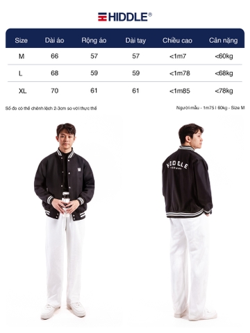 H04-AK2 Áo Khoác Nam Bomber Varsity HIDDLE