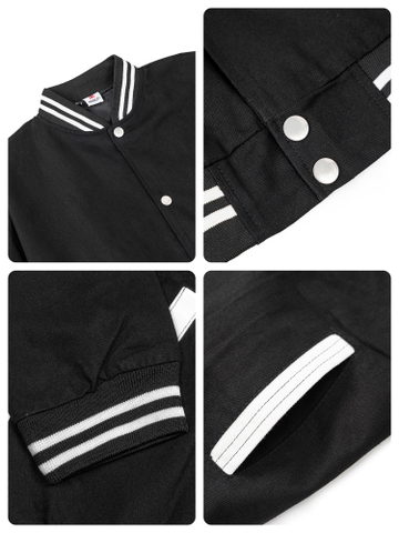 H04-AK2 Áo Khoác Nam Bomber Varsity HIDDLE