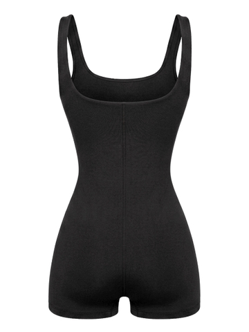 Jumpsuit thể thao nữ 2 dây bản to BRETH có mút ngực cổ vuông