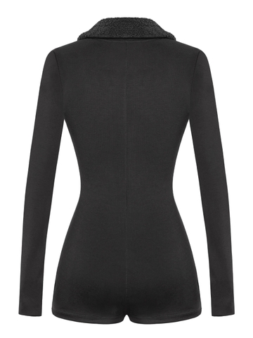 SISTERS Jump đùi phối cổ lông cừu Francesca - Đen