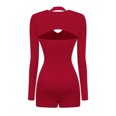 Sisters Jump đùi cổ yếm kèm áo khoác ngoài Oralie