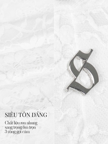 Sisters Jump đùi ren dài tay ống loe Laurent