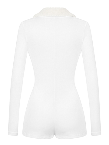 SISTERS Jump đùi phối cổ lông cừu Francesca - Trắng