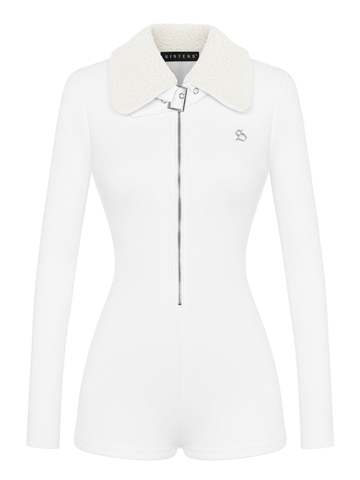 SISTERS Jump đùi phối cổ lông cừu Francesca - Trắng