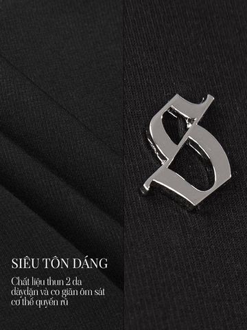 SISTERS Váy đầm body cổ yếm cột dây Binky