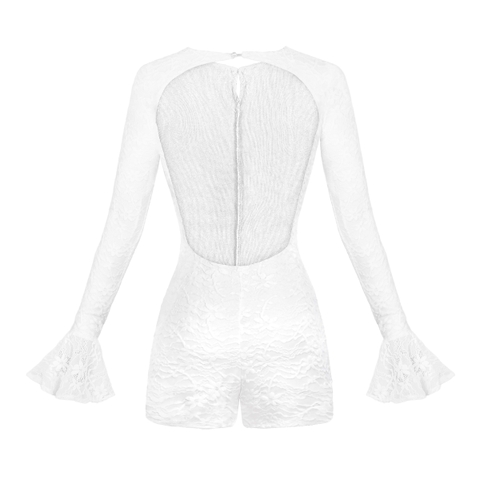 Sisters Jump đùi ren dài tay ống loe Laurent