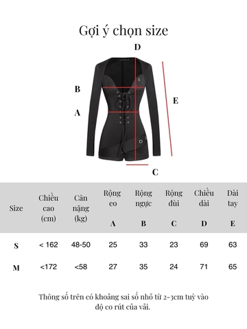 SISTERS Jump đùi tay dài phối ren ngực Eira