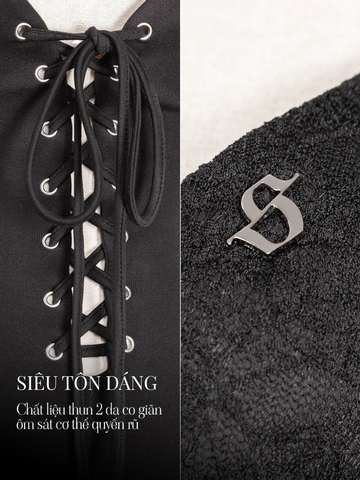 SISTERS Jump đùi tay dài phối ren ngực Eira