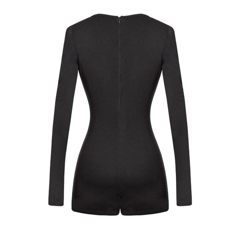 SISTERS Jump đùi tay dài cổ ren đan dây ngực Ares