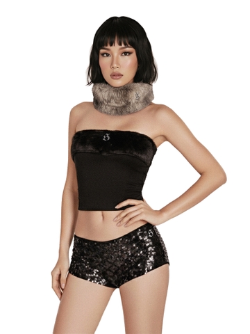 SISTERS Choker lông Sisters