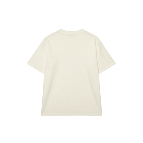 Áo thun trơn HAMCHOI Vải Cotton Thoáng Khí Thấm Hút Mồ Hôi Form Rộng Basic Cổ Tròn Màu Kem