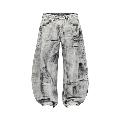 Quần jeans wash đen trắng dài NULLED N-Q30
