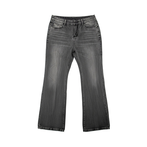 Quần Jeans ống suông rộng họa tiết tia chớp NULLED N-Q40