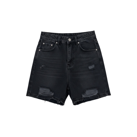 Quần jean lửng nữ đen NULLED N-QS12-D