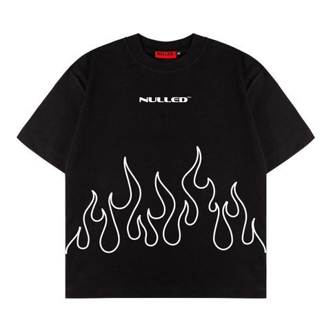 Áo thun đen local brand Burn Tee N-T10