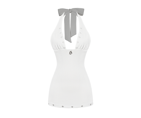 SS-D58 Đầm body cổ yếm cột nơ Bibiane