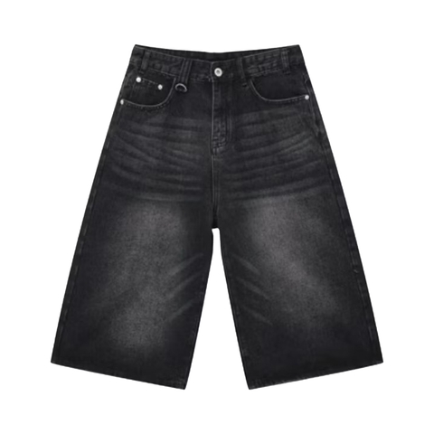 Quần short jean lửng đen NULLED N-QS16