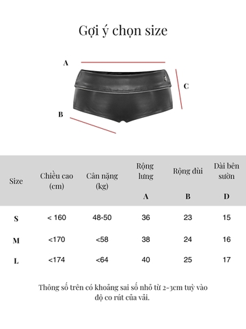 SISTERS Quần đùi da mini short Calliope