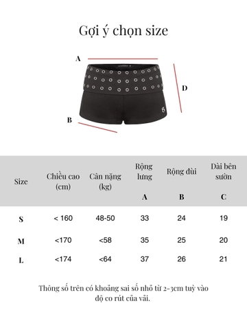 SISTERS Quần đùi lưng lật Pensée