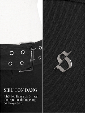 SISTERS Quần lửng kèm belt Camille - Trắng