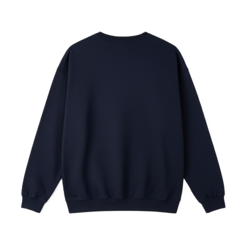Áo Sweater trơn HAMCHOI Vải nỉ  dày dặn cao cấp giữ ấm form rộng cơ bản Màu Xanh Than áo thu đông basic unisex