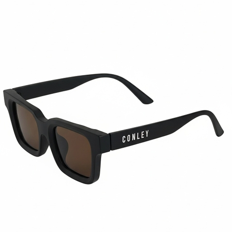 Kính Mắt Gọng Vuông Màu Đen Tròng Nâu CONLEY Chính Hãng, Thời thượng | CO-0073-DN