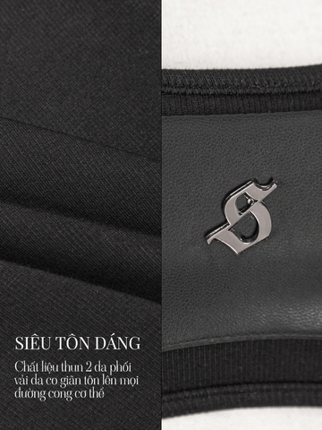 SISTERS Set 2 áo hai dây phối da Cordelia