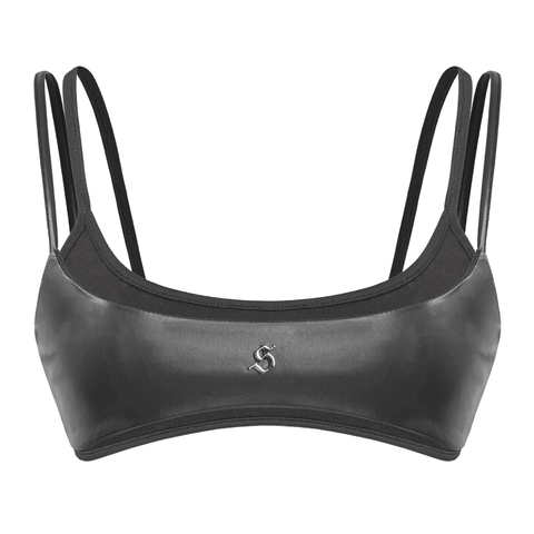 SISTERS Set 2 áo hai dây phối da Cordelia