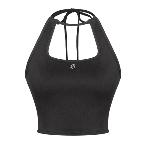 SISTERS Set áo yếm quần lửng lưng lật ánh kim Maisie