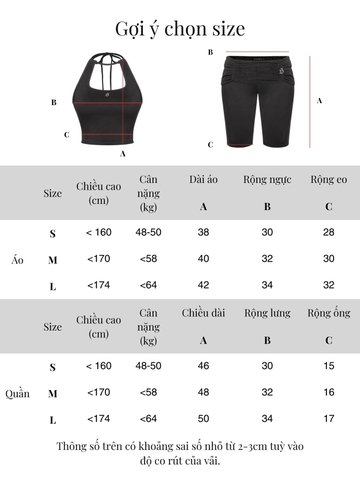 SISTERS Set áo yếm quần lửng lưng lật ánh kim Maisie