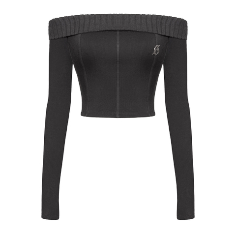 SISTERS Set áo váy phối gân len Rachel