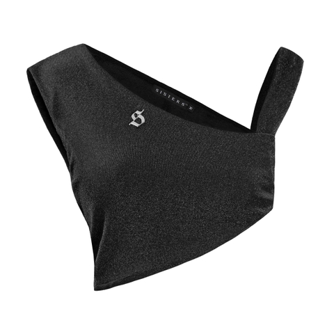 SISTERS Set áo váy dây rút chất liệu ánh kim Bonii