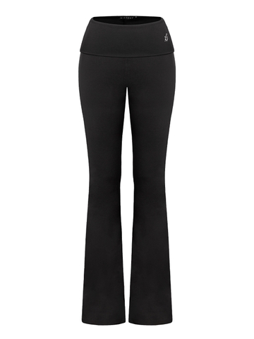 SISTERS Set áo khoác quần dài lưng lật ép đá Caspian - Đen