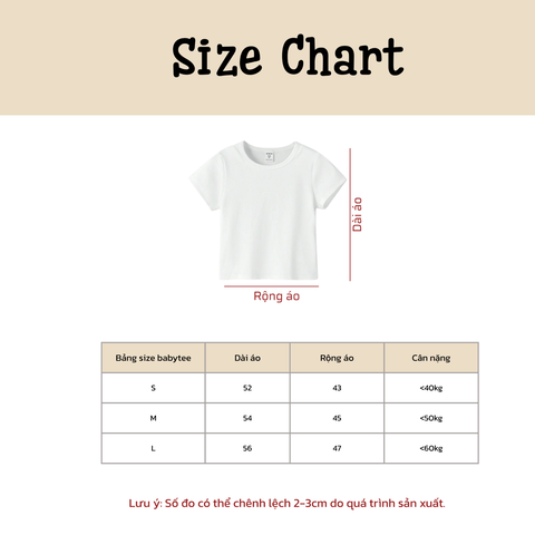 Áo Baby Tee HAMCHOI Cotton Mềm Mại Form Suông Cơ Bản Màu Kem Trơn Thiết Kế Cổ Tròn Thoáng Khí