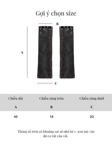 SISTERS Ống boots dài đính kim loại A5